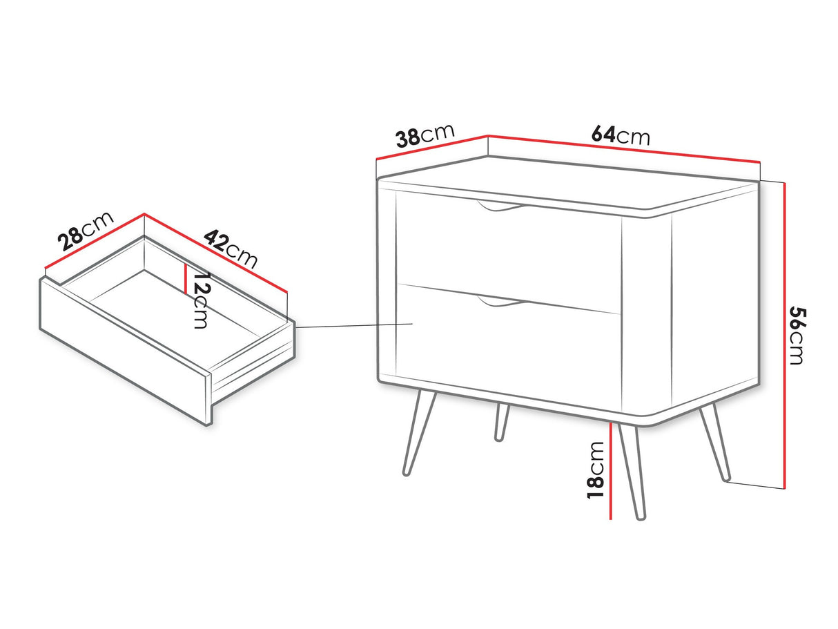 Éjjeliszekrény Stolik nemcny LANTE, Szín: Beige