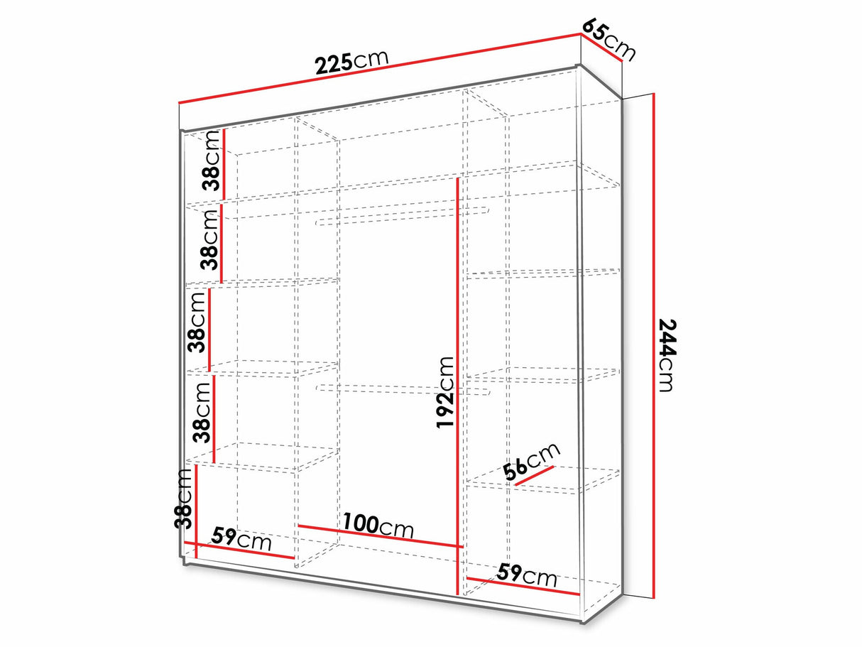 Gardróbszekrény Rodos 225