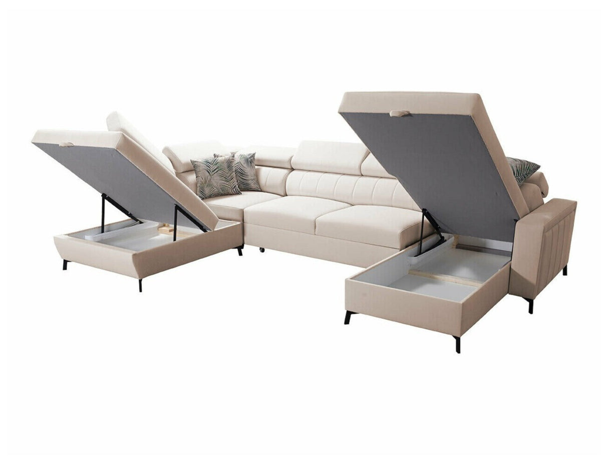 Sarokkanapé Narożnik BALTICO VI, Szín: Mono 242 + Botanical 36, Változatok: Jobbos