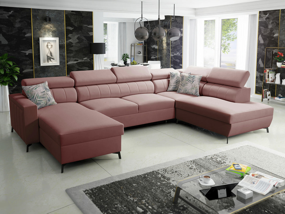 Sarokkanapé Narożnik BALTICO VI, Szín: Mono 235 + Botanical 36, Változatok: Balos