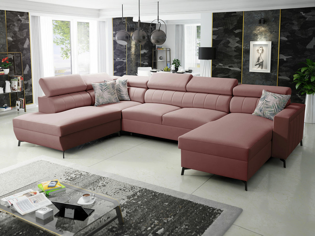 Sarokkanapé Narożnik BALTICO VI, Szín: Mono 235 + Botanical 36, Változatok: Jobbos