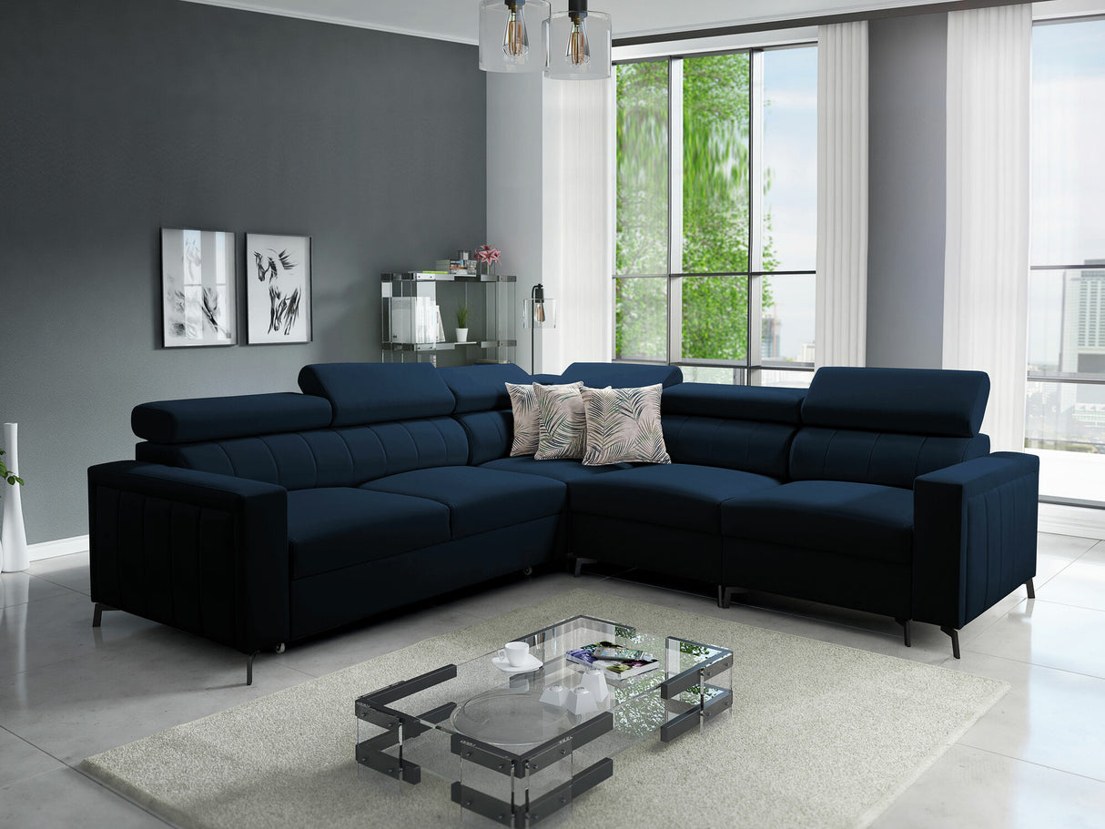 Sarokkanapé Narożnik BALTICO IV, Szín: Mono 242 + Botanical 36, Változatok: Jobbos