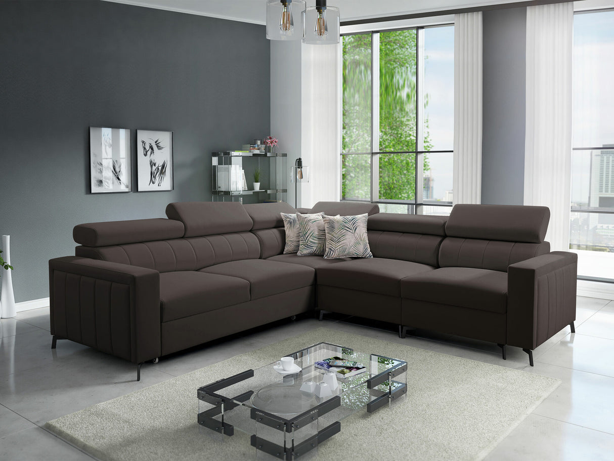 Sarokkanapé Narożnik BALTICO IV, Szín: Mono 234 + Botanical 36, Változatok: Jobbos