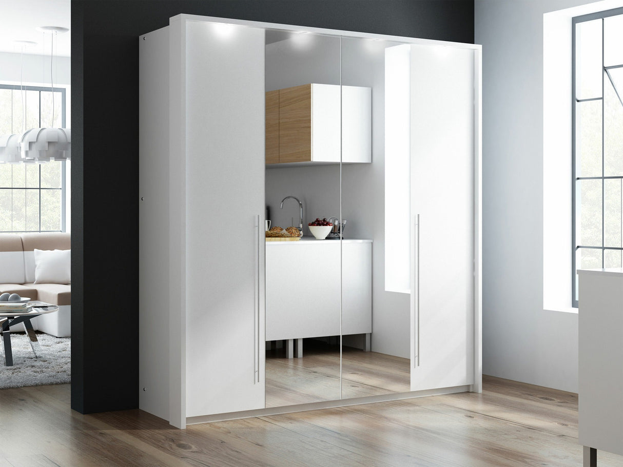 Gardróbszekrény Szafa BREMA 210, Szín: Fehér