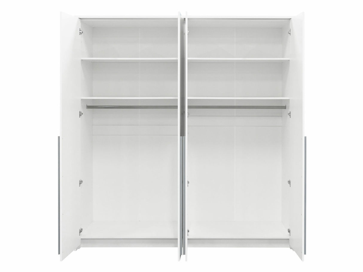 Gardróbszekrény Szafa GENUA 210, Szín: Fehér