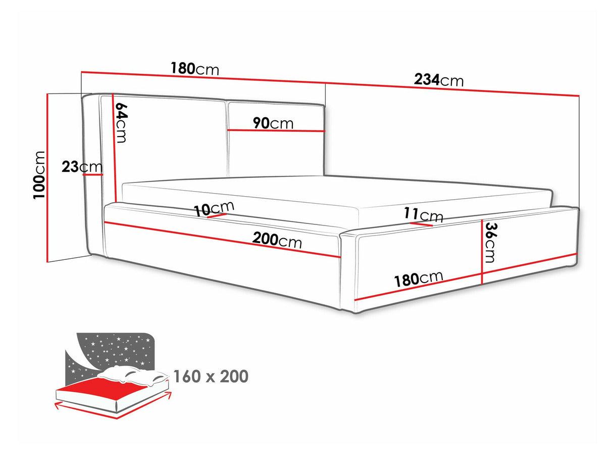 Ágy Łóżko GENUA D2 ze stelażem Cremona 14