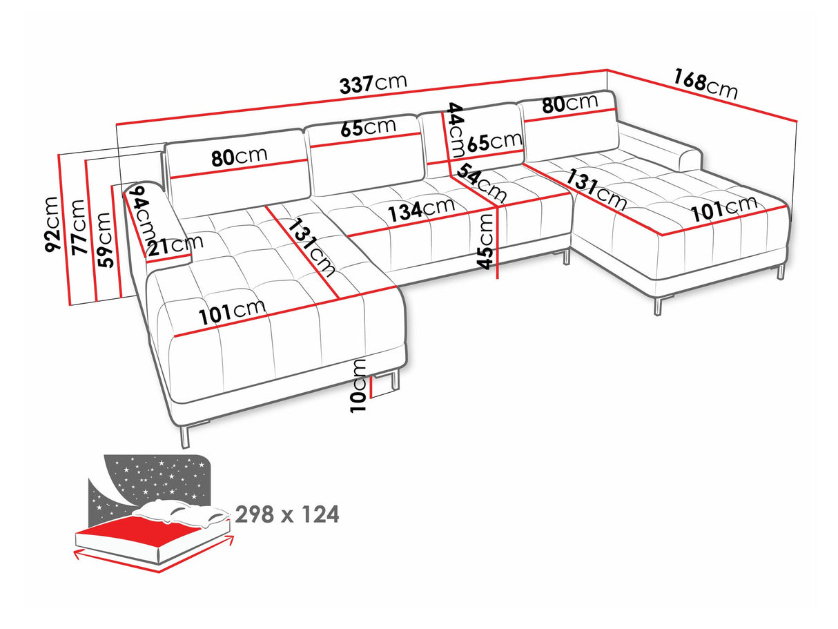 Sarokkanapé Narożnik ARIS XL, Szín: Velo 623
