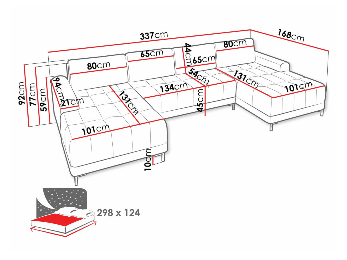 Sarokkanapé Narożnik ARIS XL, Szín: Velo 635