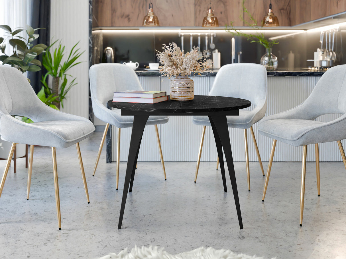 Asztal Stół CARMINA 100 (Fekete márvány)