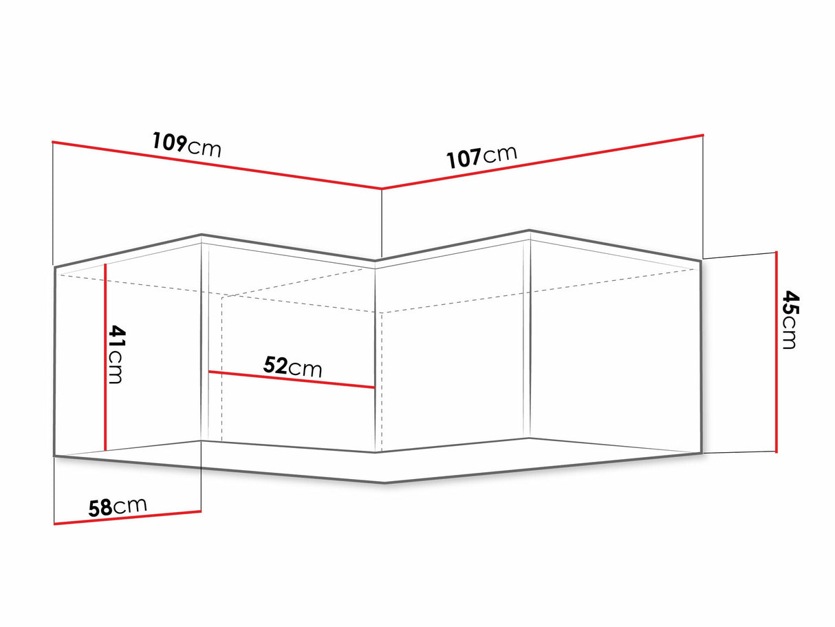 Sarokszekrény Nadstawka szafy LATI NAROŻNA Czarny/Dąb Viking