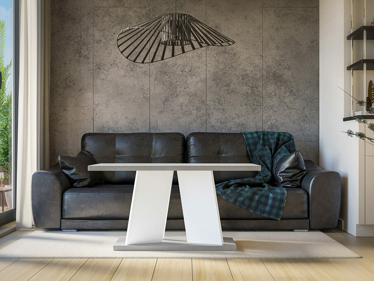 Dohányzóasztal Mufo (Josiah), Szín: Szürke + Fehér