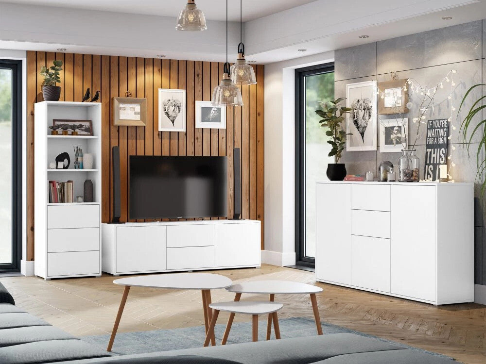 TV-állvány RTv GESITA 2D2SZ Biały (Fehér)