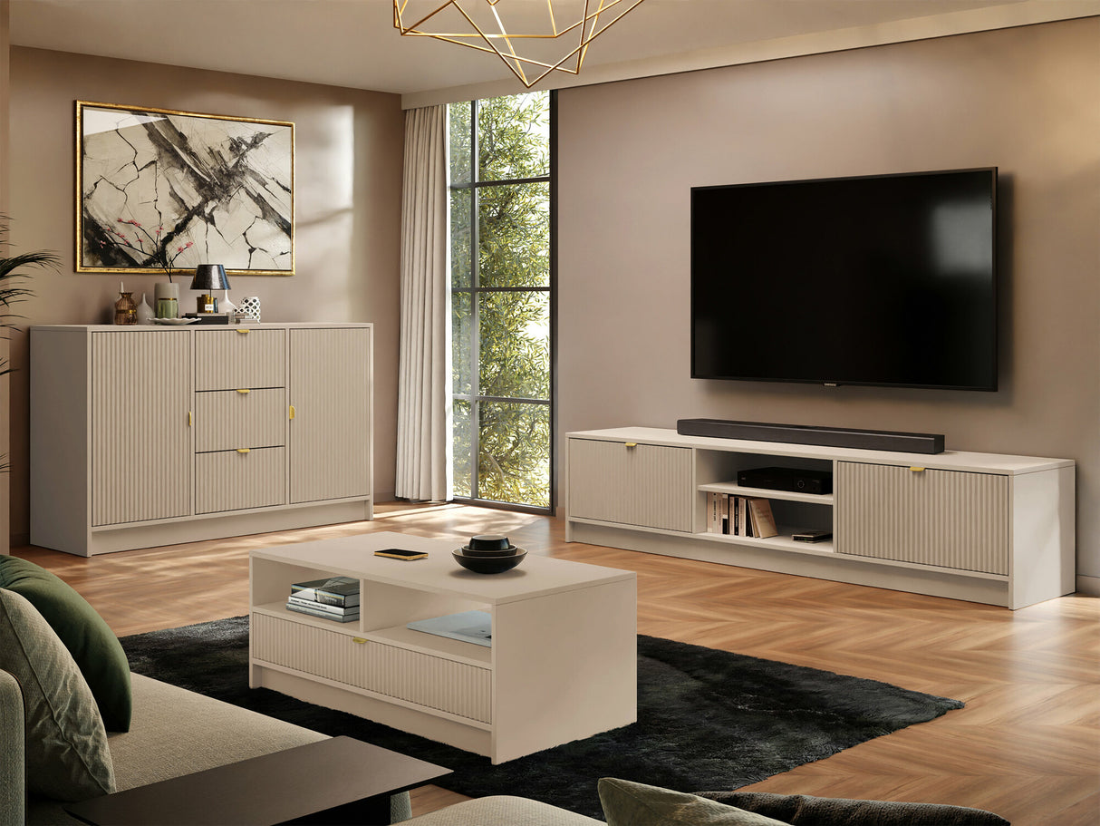 TV-állvány Szafka RTV 2K TIRENO, Szín: Beige