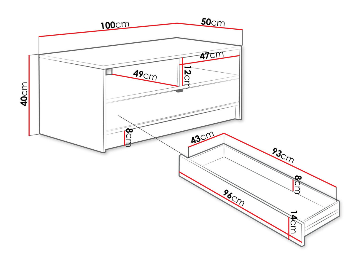 Dohányzóasztal Stolik kawowy 1SZ TIRENO, Szín: Beige