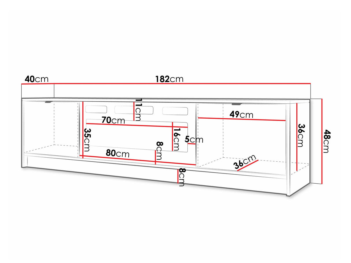 TV-állvány Szafka RTV EF TIRENO + kominek, Szín: Beige