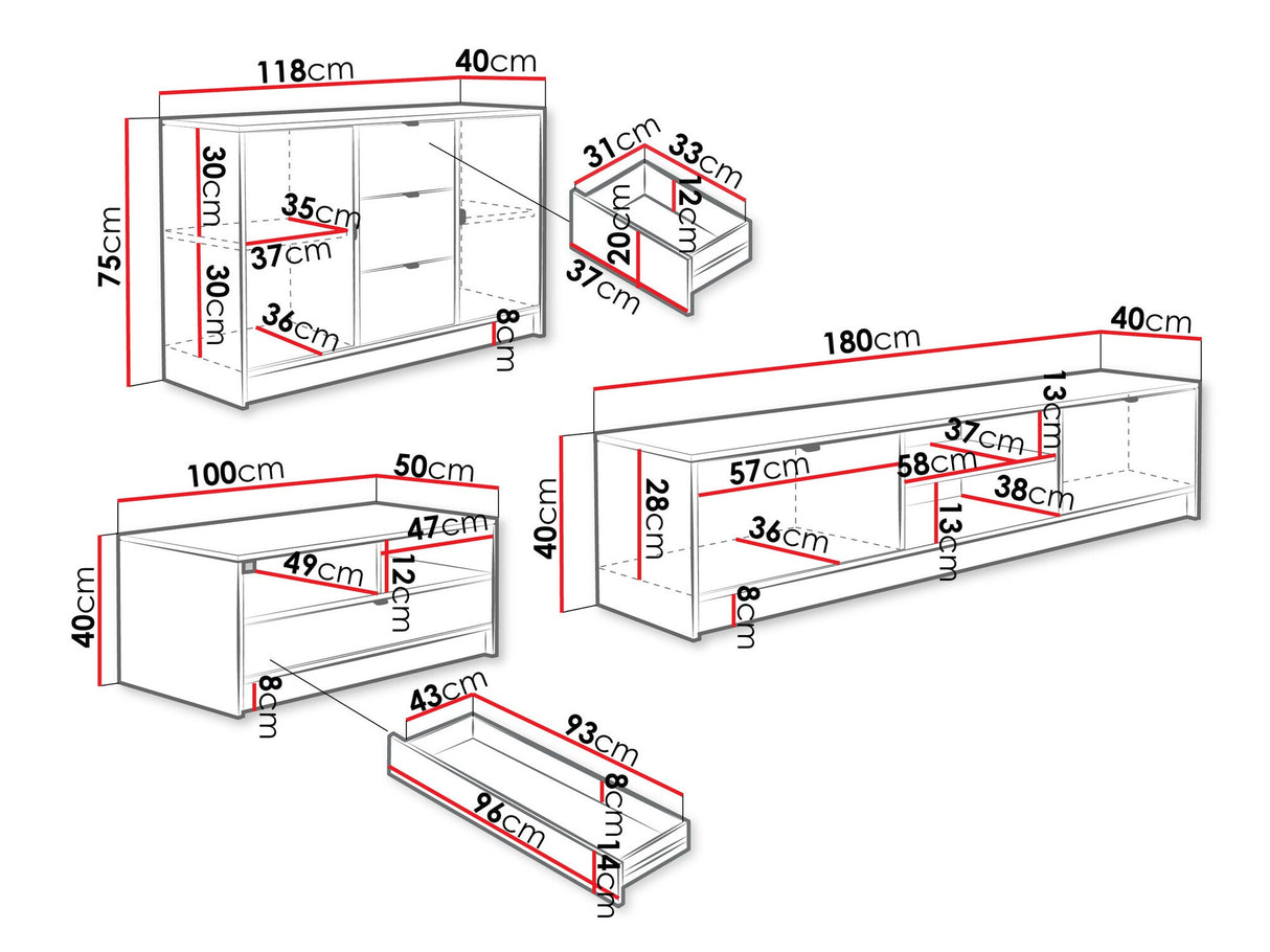Nappali szett Meble TIRENO I, Szín: Beige