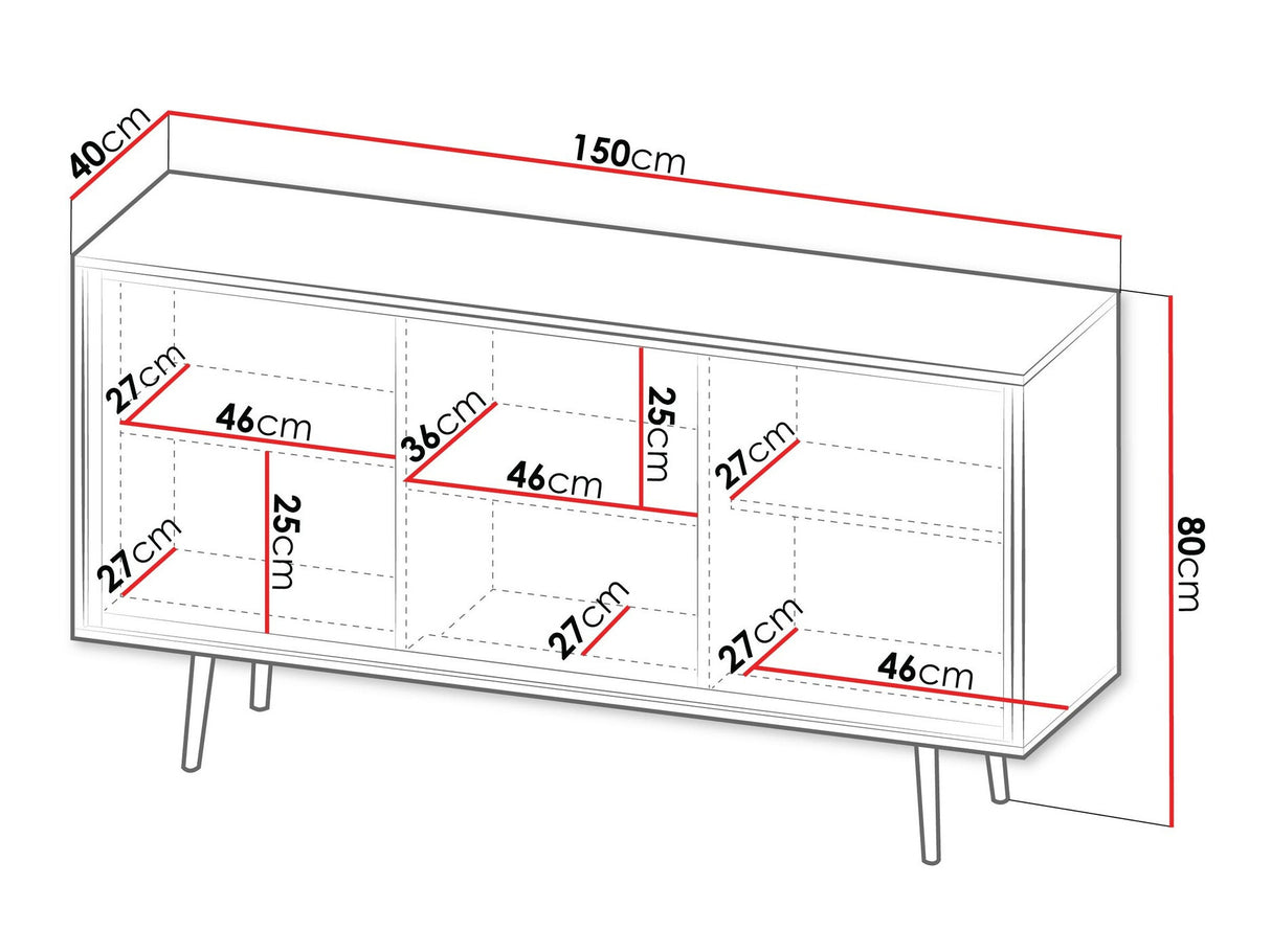 Szekrény Komoda TORI TR-01, Szín: Kasmír