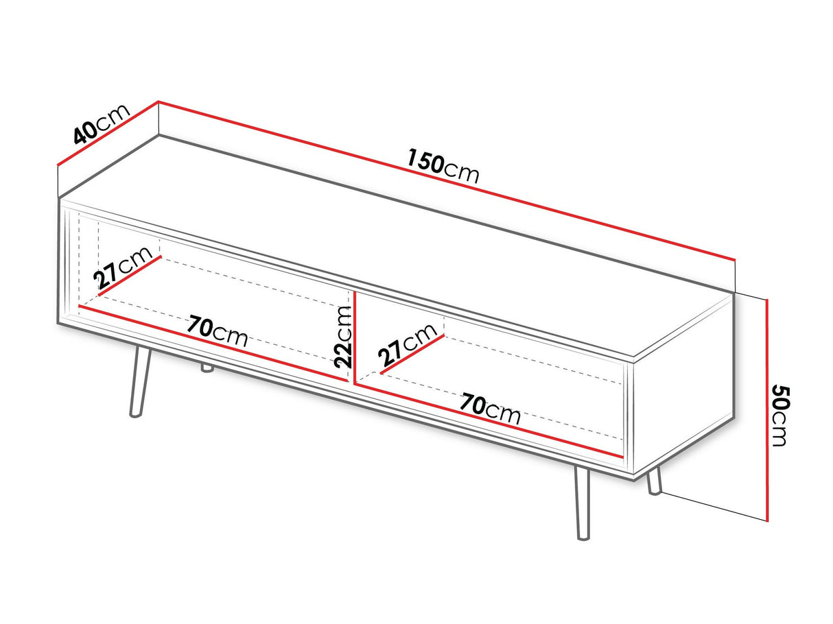 TV-állvány Szafka RTV TORI TR-02, Szín: Grafit
