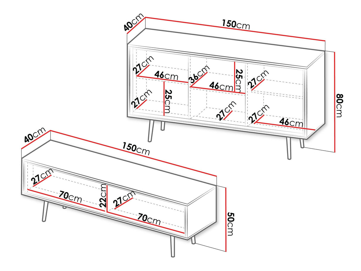 Nappali szett Meble TORI I, Szín: Kasmír