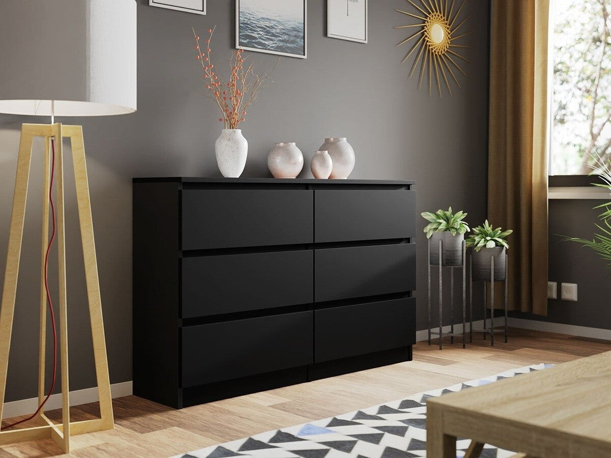 Komód MALWA M6 120 (Osko OK6), Szín: Fekete
