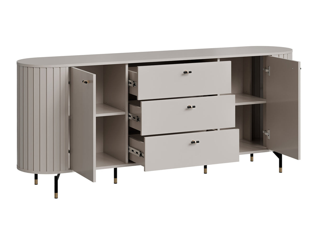 Komód Komoda 190 2D3S ZANTE ZA4, Szín: Fekete