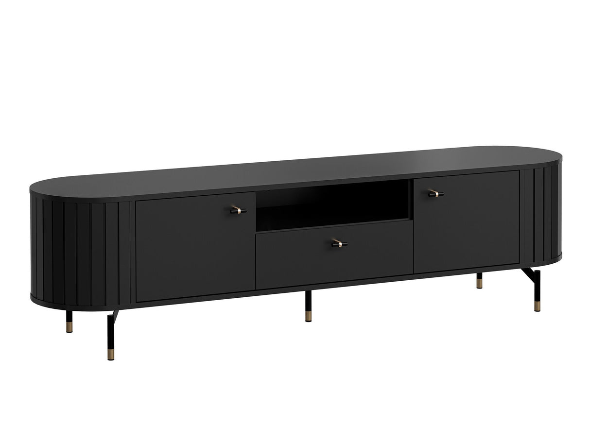 TV-állvány Szafka RTV 180 2D1S ZANTE ZA5, Szín: Fekete