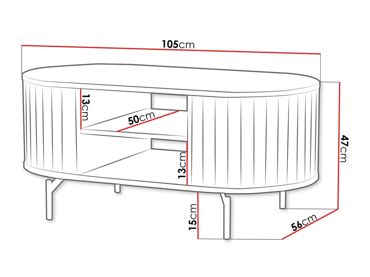 Dohányzóasztal Ława ZANTE ZA6, Szín: Fekete