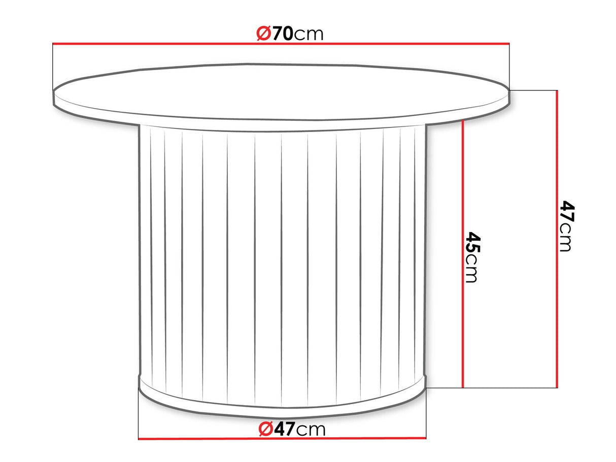 Dohányzóasztal Stolik kawowy ZANTE ZA7, Szín: Fekete