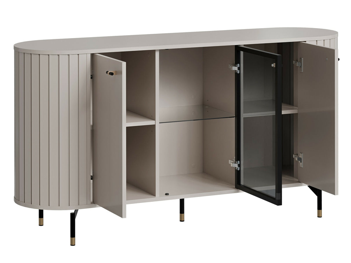 Nappali szett Meble ZANTE II, Szín: Fekete, Led világítás: Nem