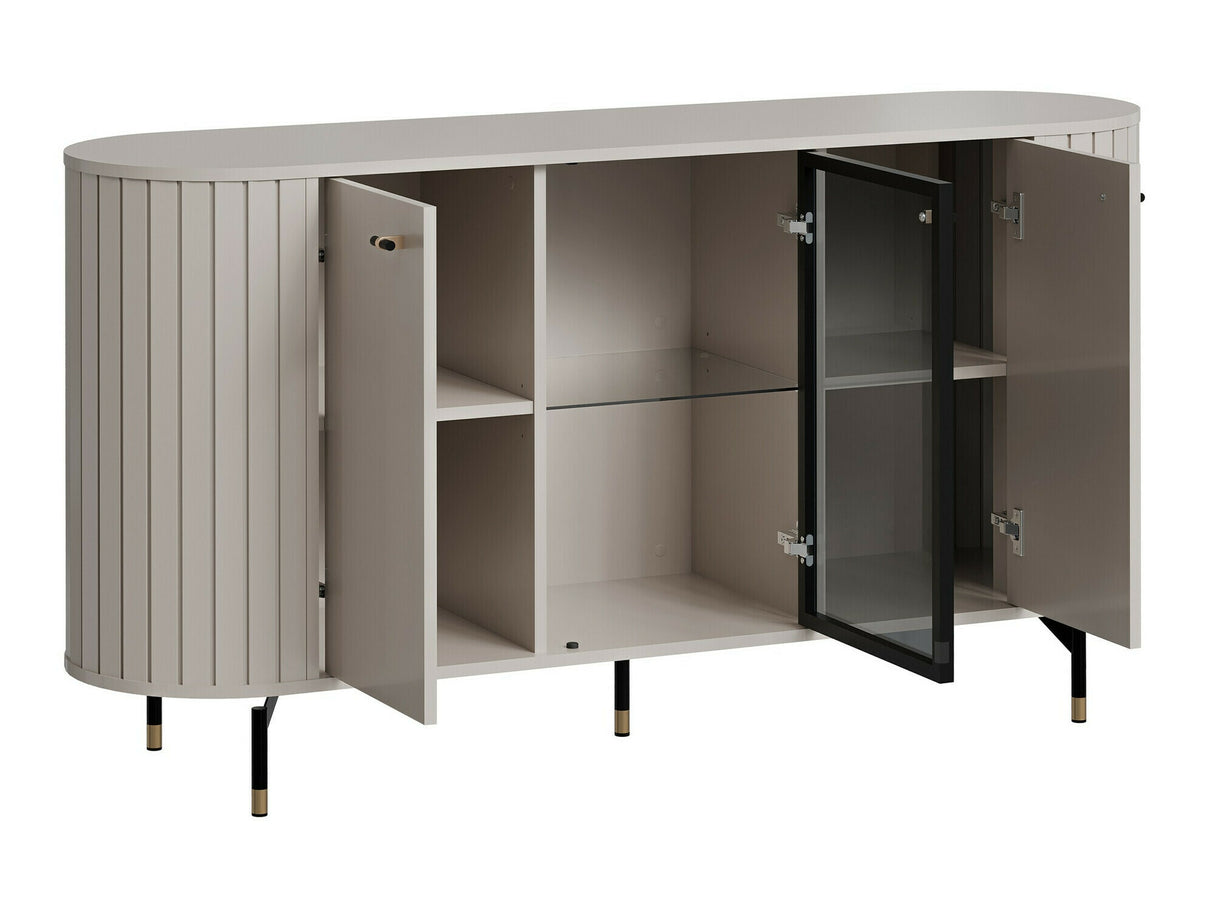 Nappali szett Meble ZANTE II, Szín: Fekete, Led világítás: Igen