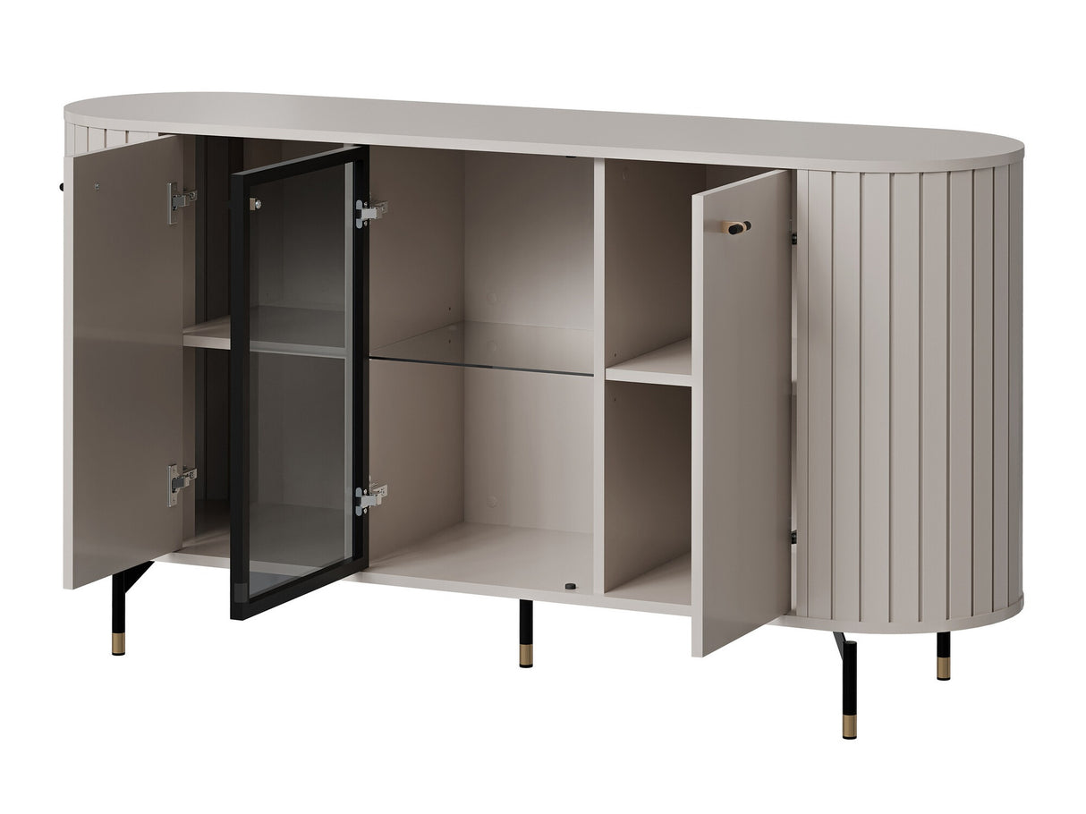 Nappali szett Meble ZANTE IV, Szín: Fekete, Led világítás: Nem