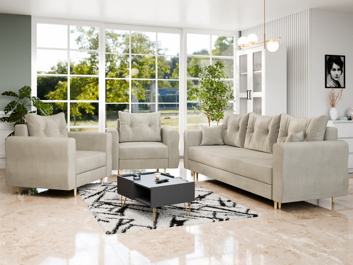 Kárpitozott bútorok Zestaw mebli ZAKO S+F+F, Szín: Manila 02