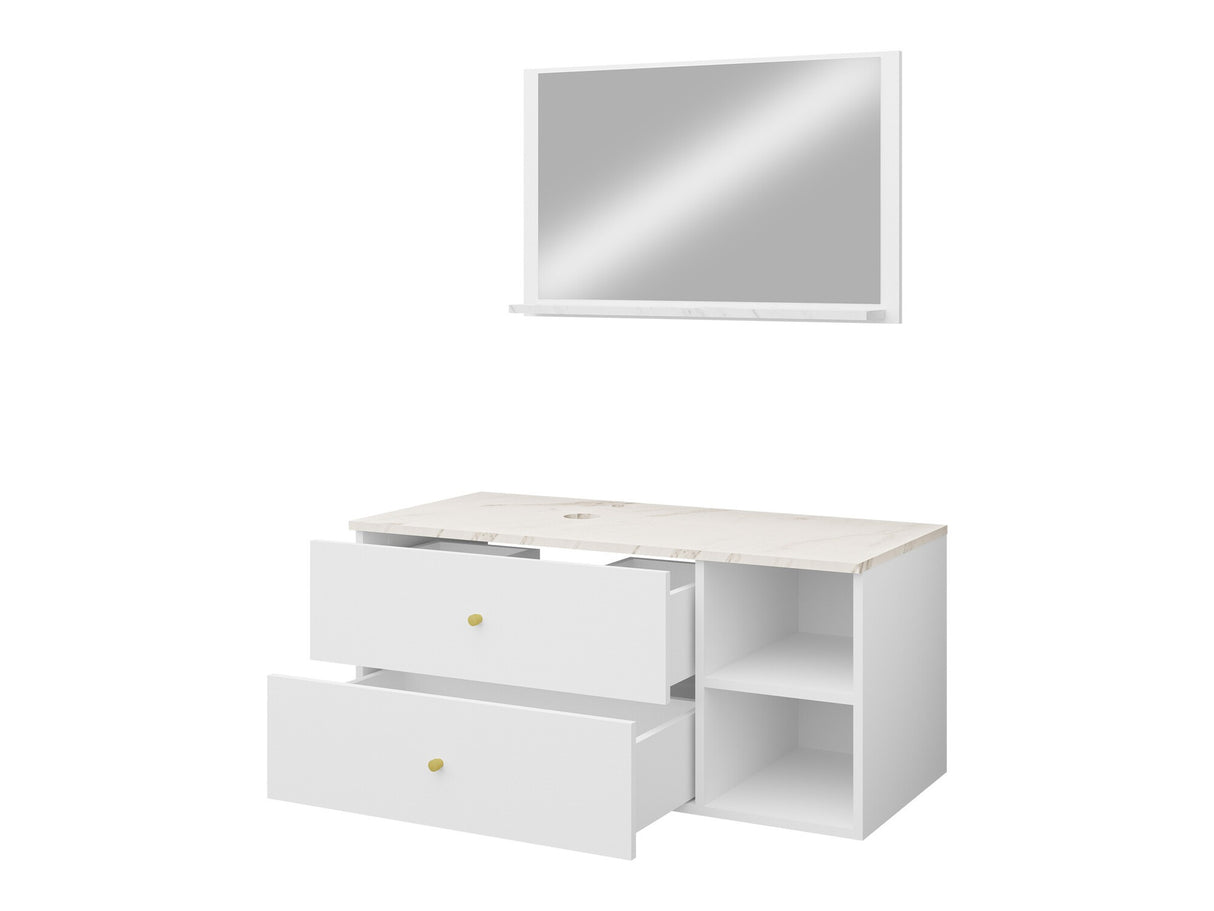 Fürdőszoba garnitúra Meble łazienkowe KERTOS I, Szín: Dió, Mosdókagyló: Nem