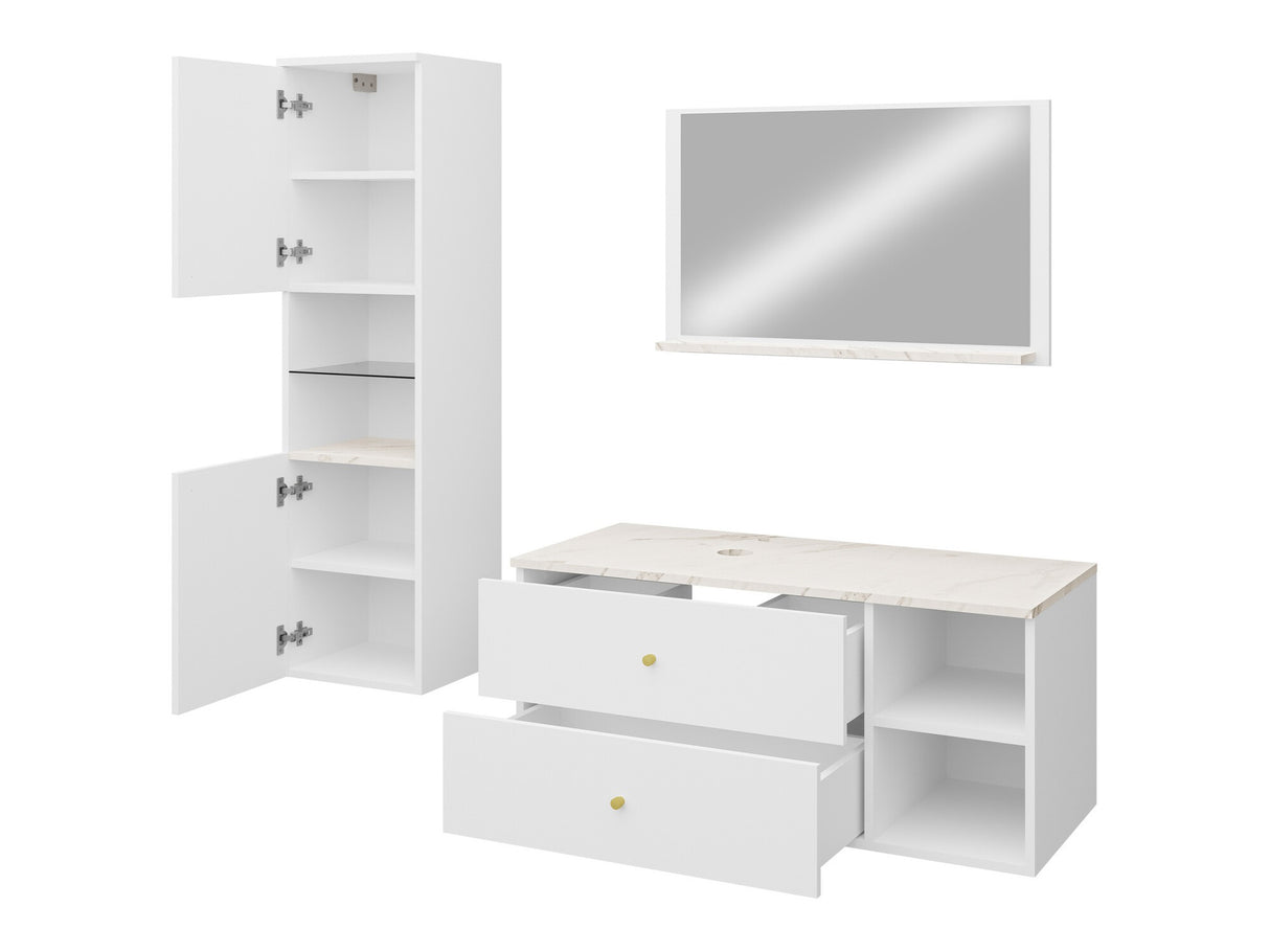 Fürdőszoba garnitúra Meble łazienkowe KERTOS II, Szín: Dió, Mosdókagyló: Nem