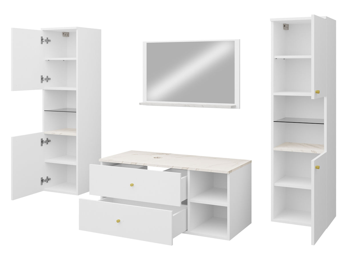 Fürdőszoba garnitúra Meble łazienkowe KERTOS III, Szín: Dió, Mosdókagyló: Nem