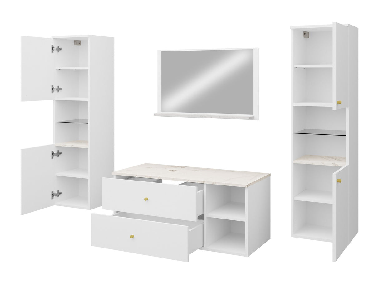 Fürdőszoba garnitúra Meble łazienkowe KERTOS III, Szín: Dió, Mosdókagyló: Igen