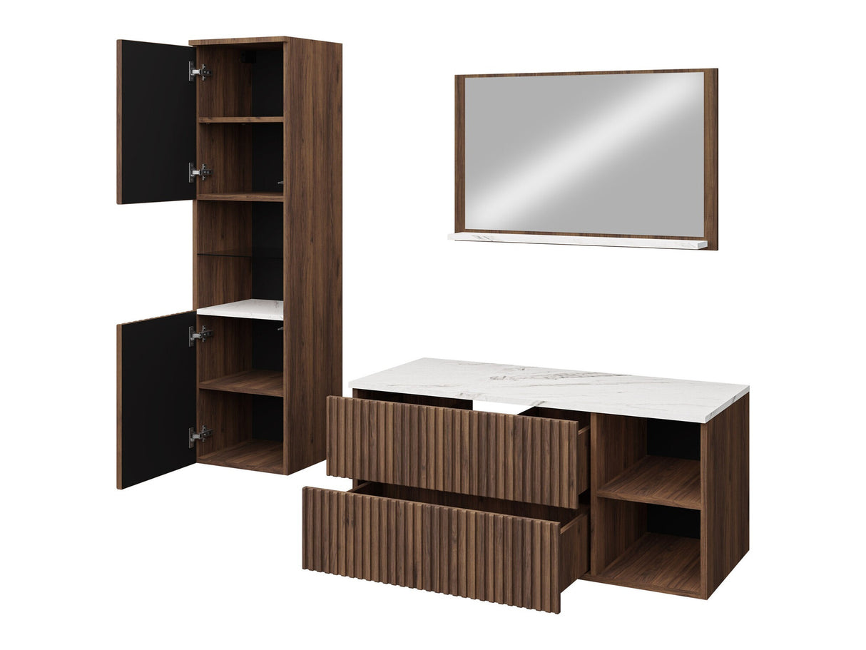 Fürdőszoba garnitúra Meble łazienkowe KERTOS RYFLE II, Szín: Fekete, Mosdókagyló: Nem