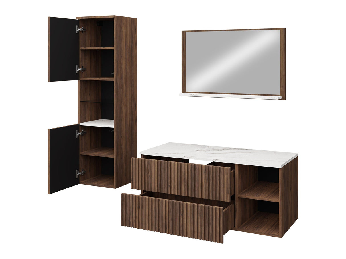 Fürdőszoba garnitúra Meble łazienkowe KERTOS RYFLE II, Szín: Fekete, Mosdókagyló: Igen