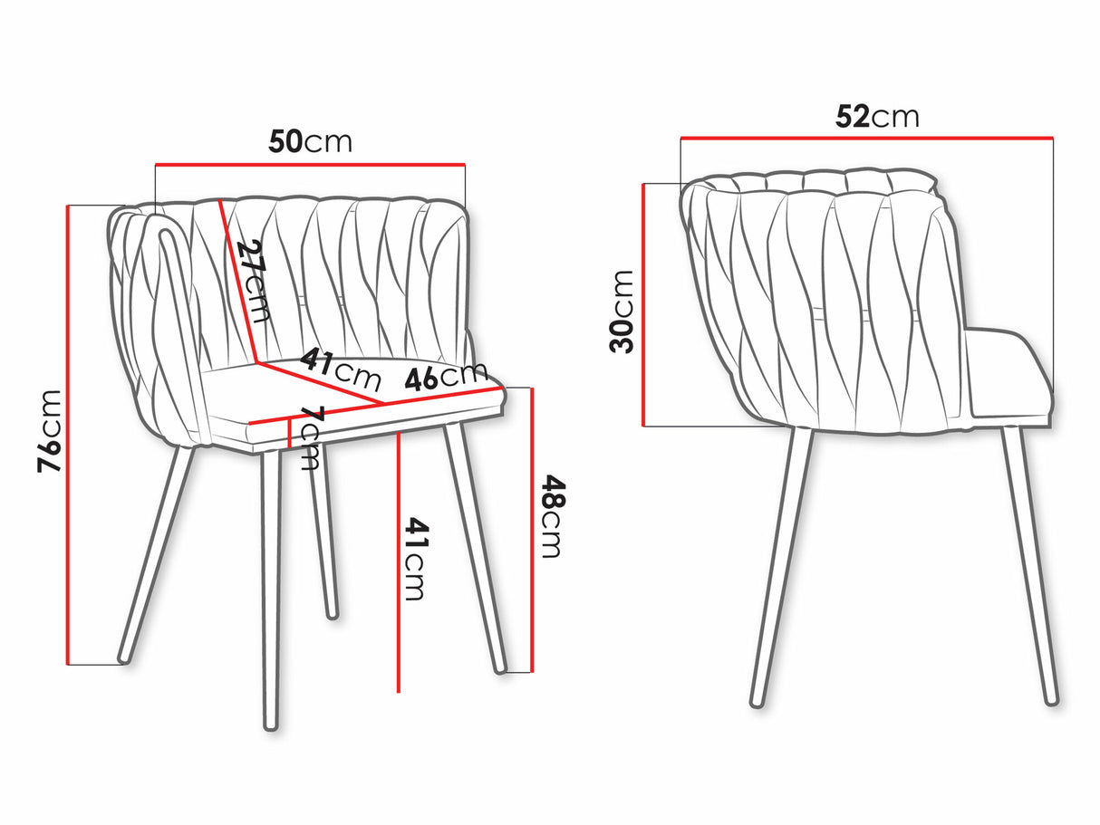 Szék készlet Krzesło MUZ/DC/1142 (2szt), Szín: Aranysárga + Szürke