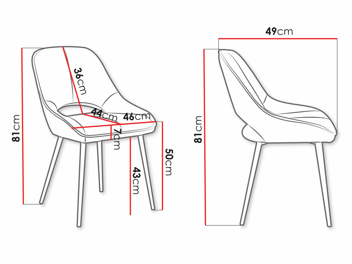 Szék Krzesło MUZ/DC/1143 (2szt), Szín: Bézs