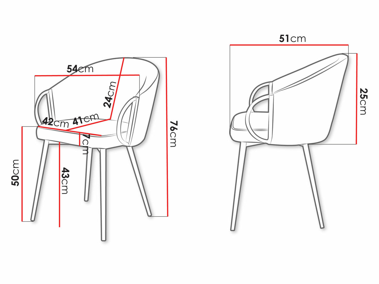 Szék Krzesło MUZ/DC/1171 (2szt), Szín: Szürke