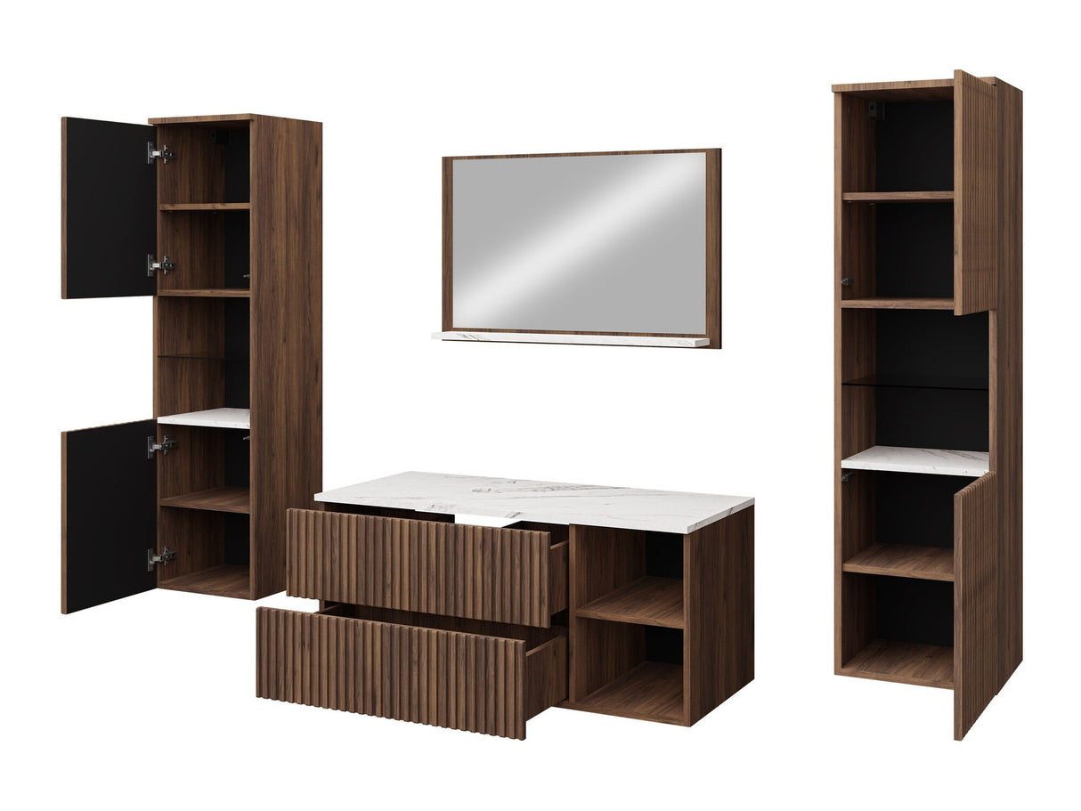 Fürdőszoba garnitúra Meble łazienkowe KERTOS RYFLE III, Szín: Fekete, Mosdókagyló: Nem