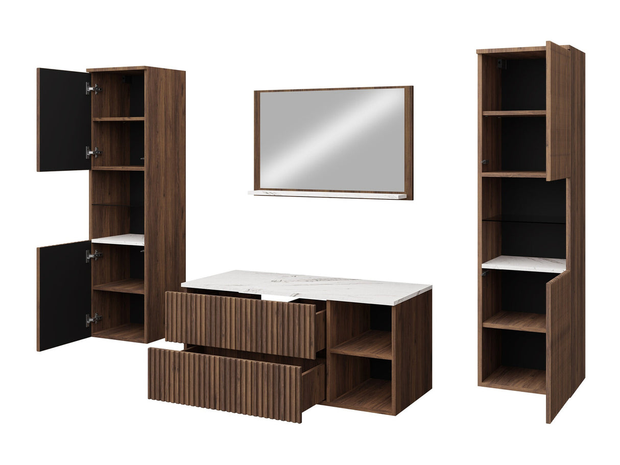 Fürdőszoba garnitúra Meble łazienkowe KERTOS RYFLE III, Szín: Dió, Mosdókagyló: Igen