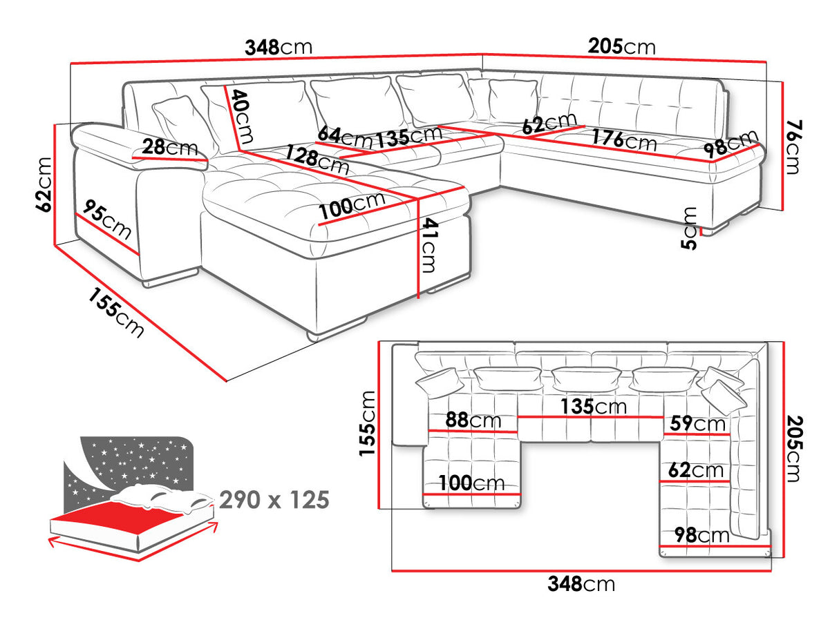 Sarokkanapé Niko Bis (Tony Bis) Toptextil, Szín: Sicuro 35 + Sempre 6, Változatok: Balos