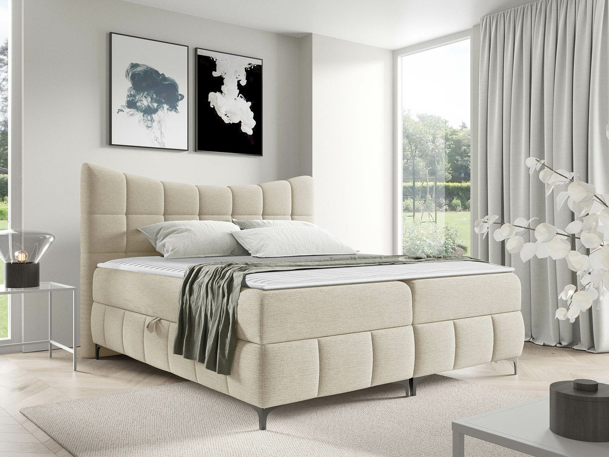 Kontinentális ágy Łóżko kontynentalne NOVA + topper Freya, Szín: Freya 210.03, Alvó felület mérete: 200 x 200 cm