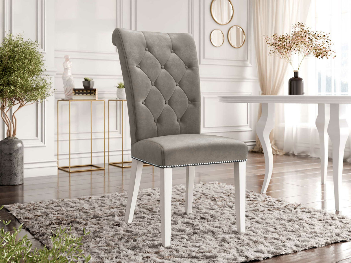 Szék Krzesło CHRISTINA, Szín: Magic Velvet 2209, Lábak színe: Fehér