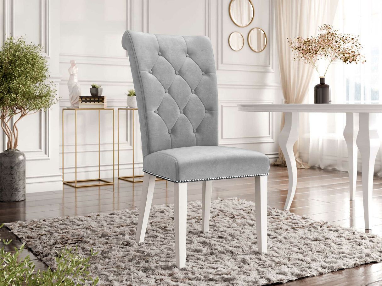 Szék Krzesło CHRISTINA, Szín: Magic Velvet 2240, Lábak színe: Fehér