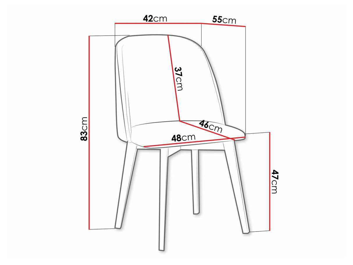 Szék Krzesło MONTI 3 PIK PROSTY, Kárpit: Riviera 16, Fa színe: Fehér