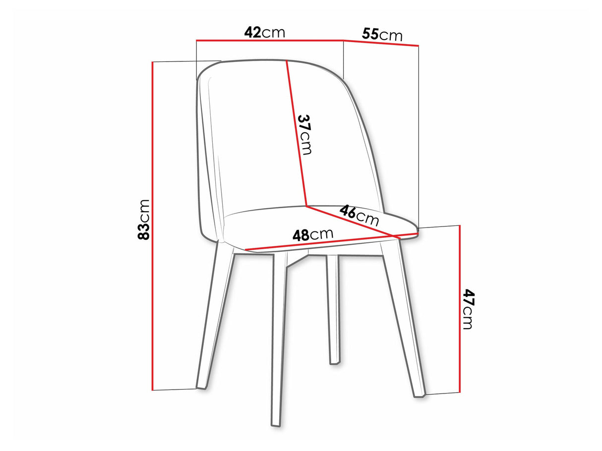 Szék Krzesło MONTI 3 PIK PROSTY, Kárpit: Riviera 16, Fa színe: Sonoma tölgy