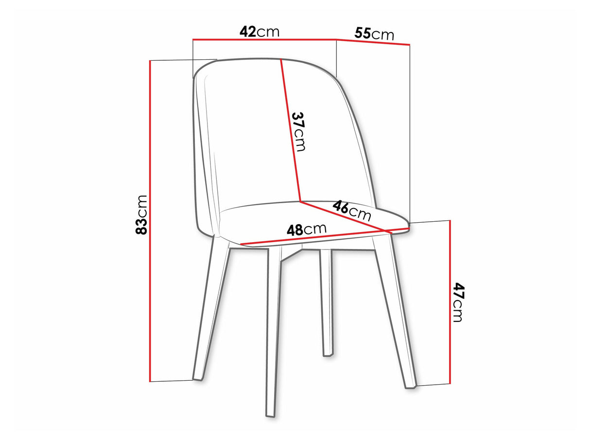 Szék Krzesło MONTI 3 PIK PROSTY, Kárpit: Riviera 38, Fa színe: Fehér